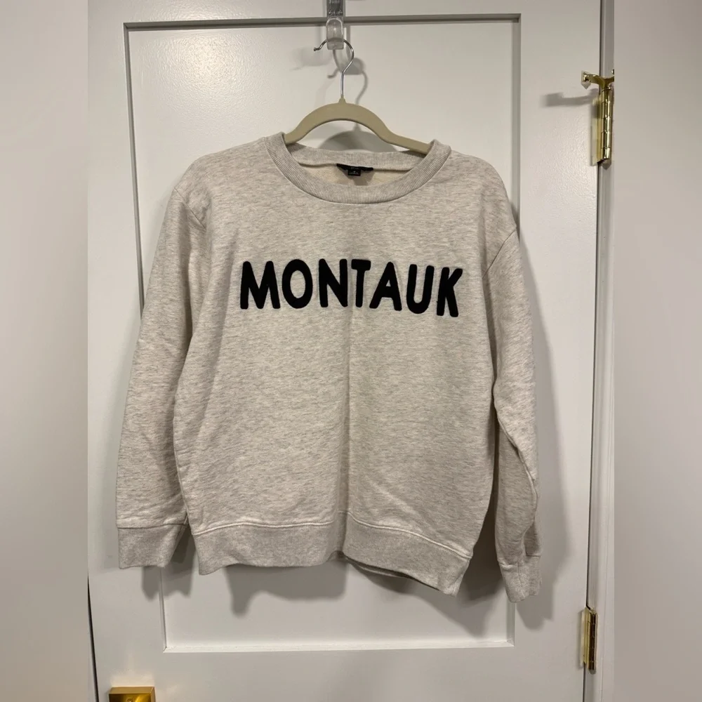 J. Crew Women’s Pale Stone Heather Montauck Crewneck Sweatshirt - Size Small